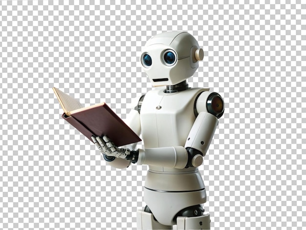 PSD robot is reading book