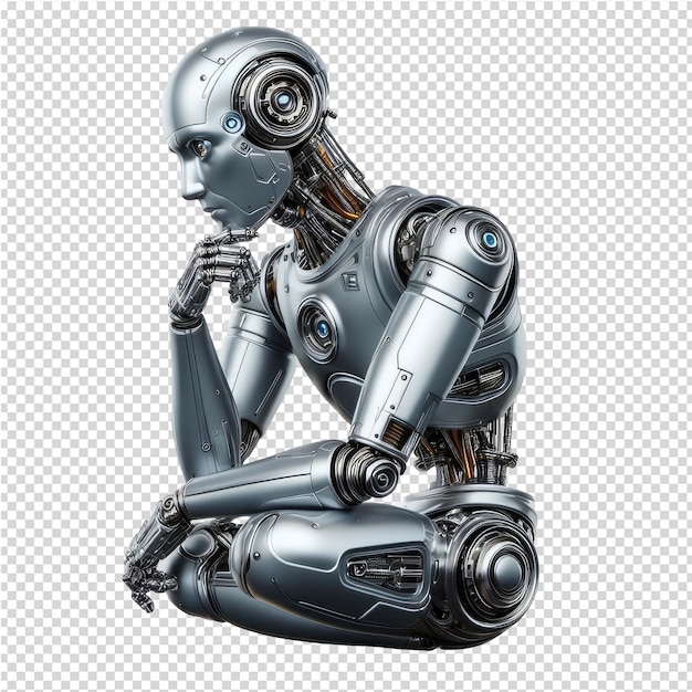 PSD robot isolated png with transparent background