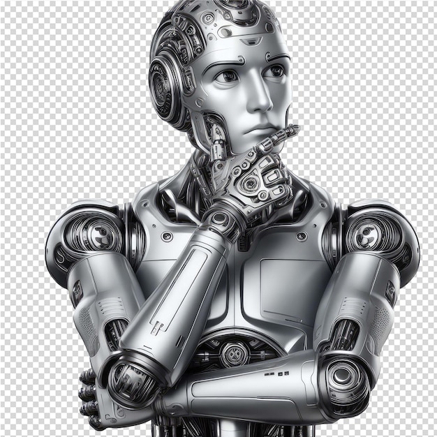 PSD robot isolated png with transparent background