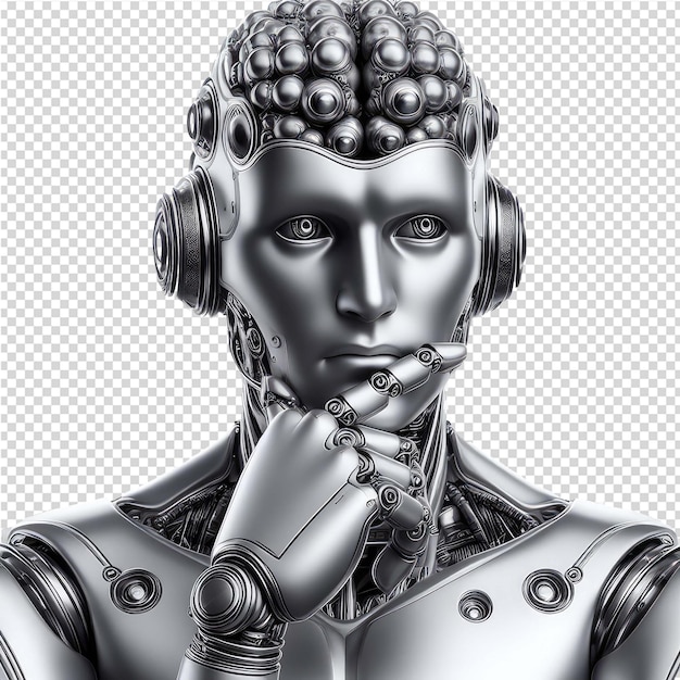 Robot isolato png con sfondo trasparente