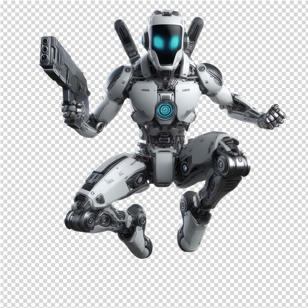 PSD robot isolated png with transparent background