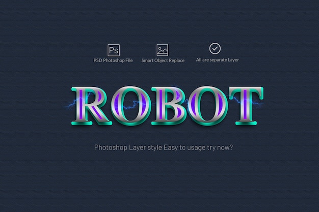 PSD robot lettering layer