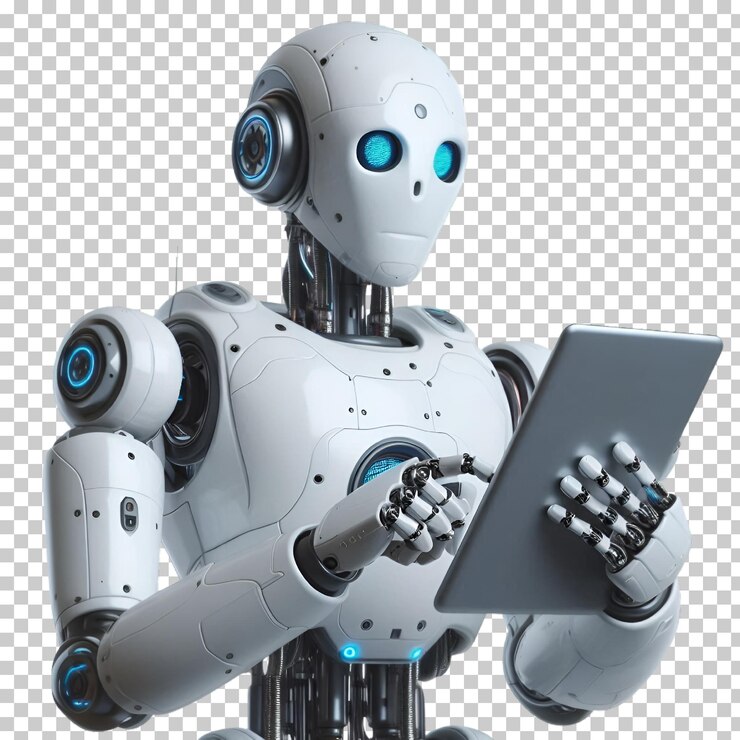 PSD robot png isolated on transparent background
