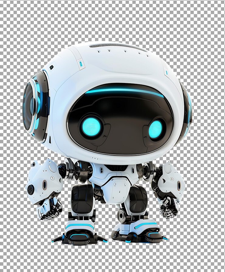 PSD robot png isolated on transparent background