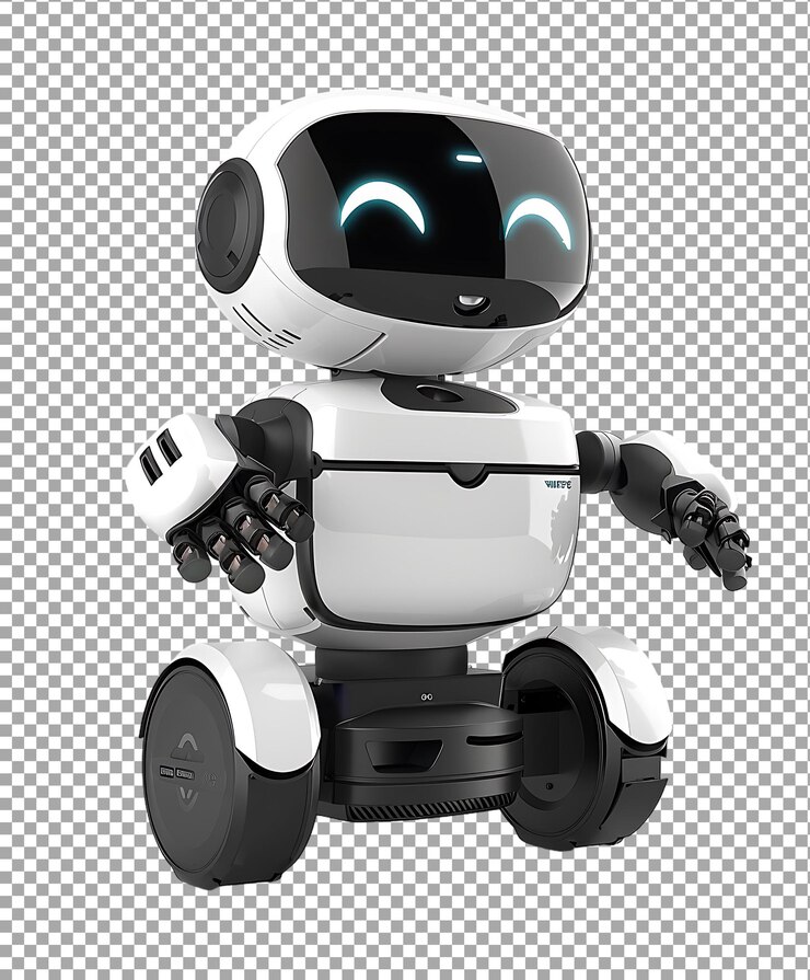 PSD robot png isolated on transparent background