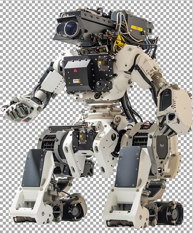 PSD robot png isolated on transparent background