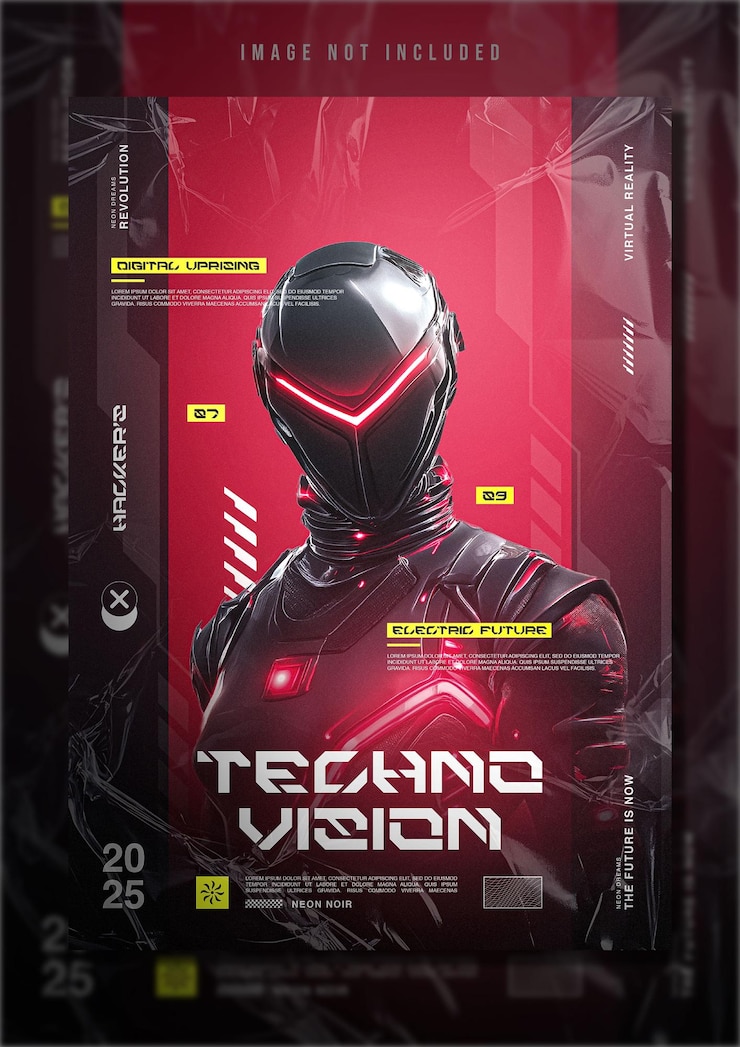 PSD the robot reign begins flyer poster design