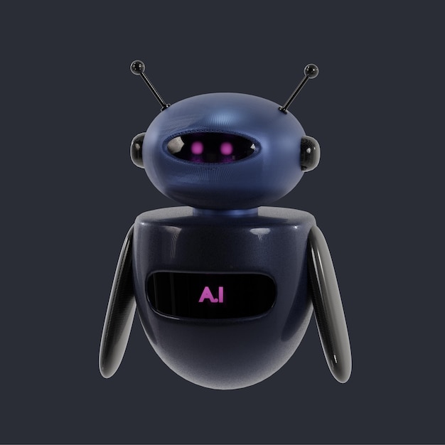 PSD a robot with the word ai on the front