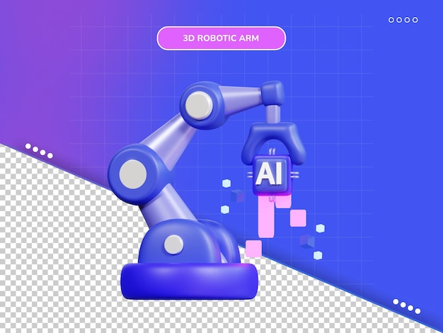 PSD robotarm 3d pictogram