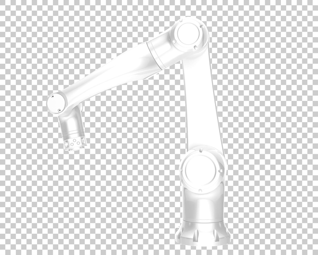 Robotarm geïsoleerd op transparante achtergrond 3D-rendering illustratie