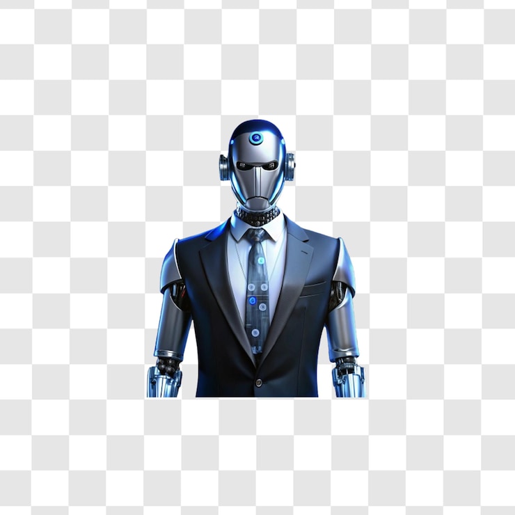 PSD robotbuisnessmantransparentbackground