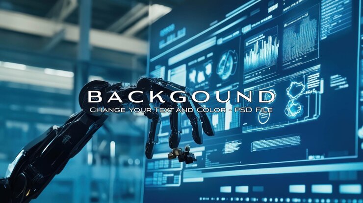 PSD robotic arm interacting with digital interface