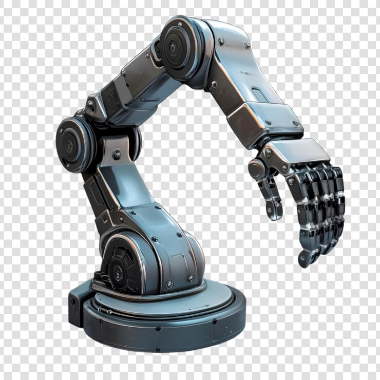 PSD robotic arm reaching metallic technology automation