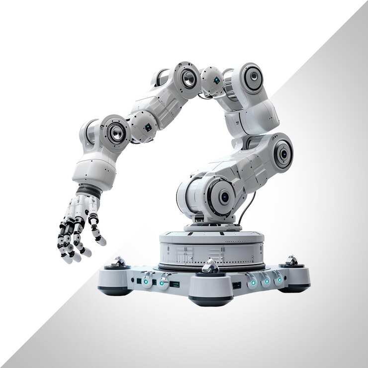 PSD robotic surgical precision system isolated on transparent background