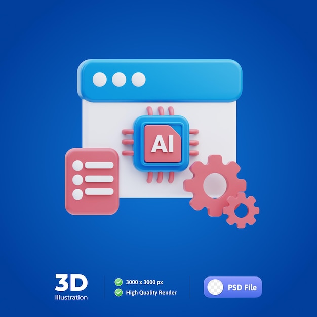 Инженер робототехники 3d иллюстрация