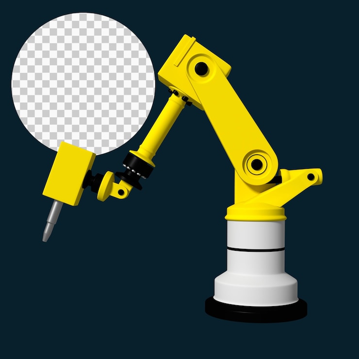PSD robotik kol 3d çizimi