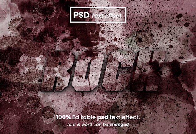 PSD rock 3d bewerkbaar teksteffect