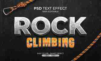 PSD rock climbing text effect