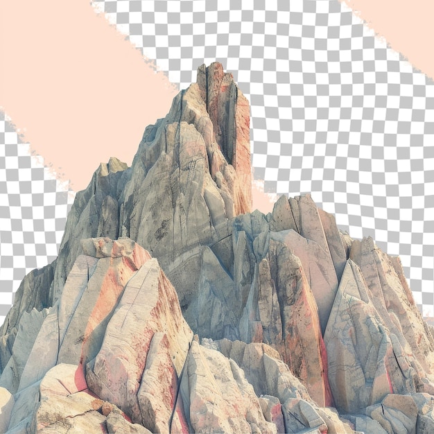 PSD a rock formation with a picture of a mountain on it