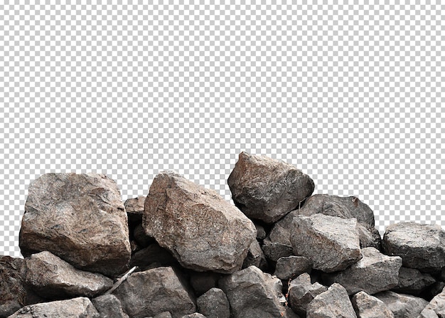 Rock isolated transparency background.