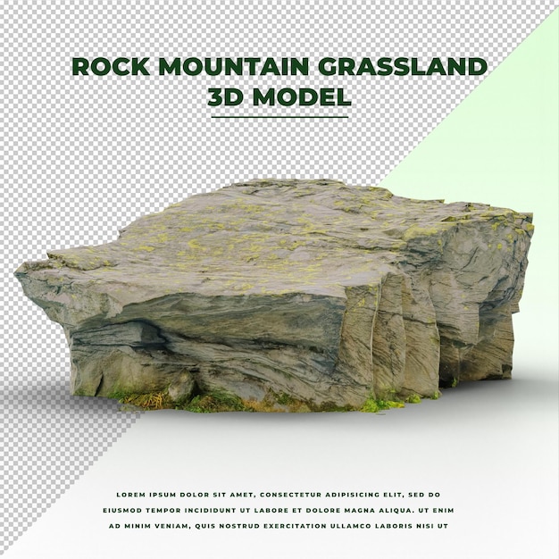 PSD rock mountain grasland