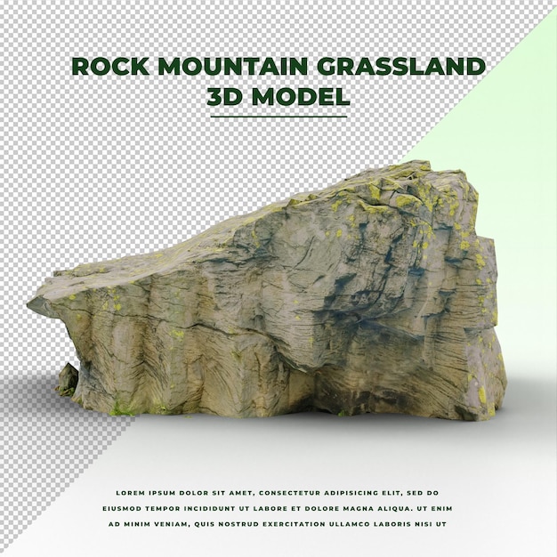 PSD rock mountain grassland