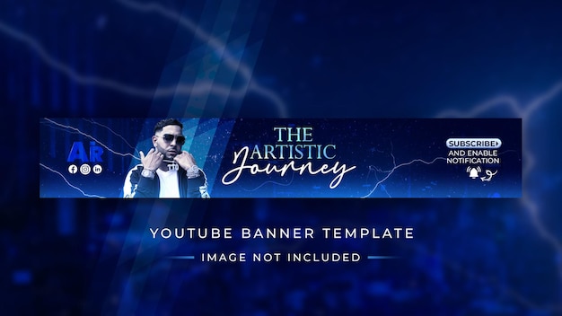 PSD rock music concert youtube banner template free psd