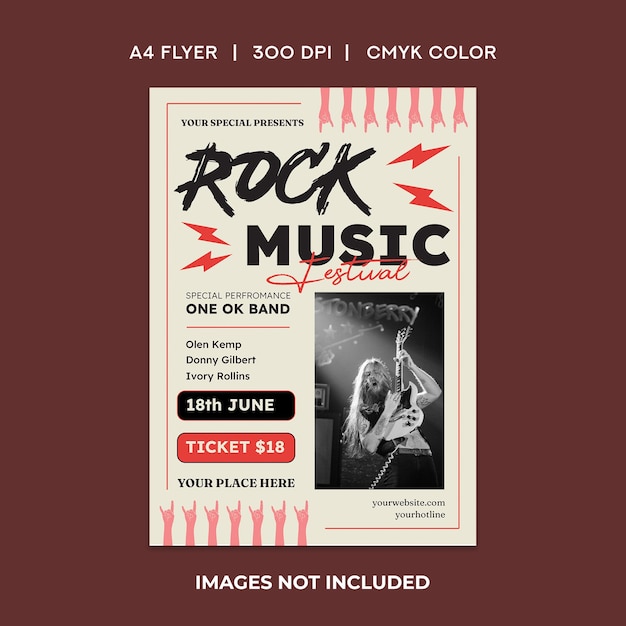 Rock music flyer