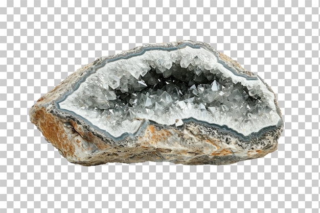 PSD 透明な背景上の岩石や鉱物の標本