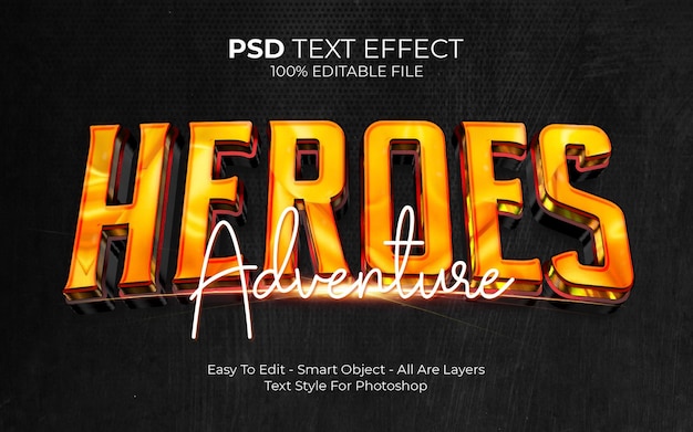 PSD rock star text effect