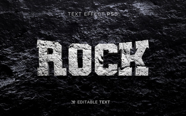 Rock text effect