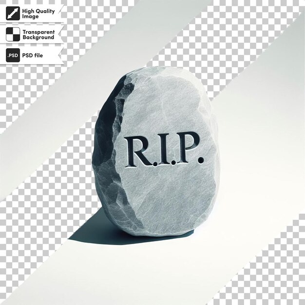 PSD a rock with the word death on it