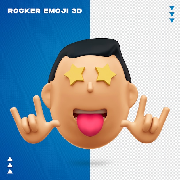 Rocker Emoji 3d Design