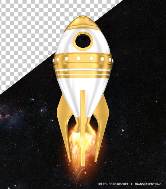PSD ロケット 3 d アイコン ロケットがコンセプトを立ち上げた