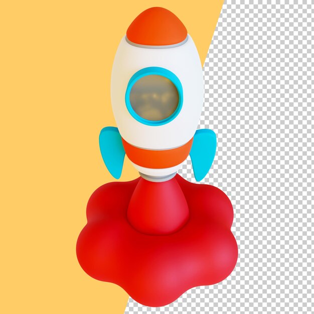 Rocket 3d illustration