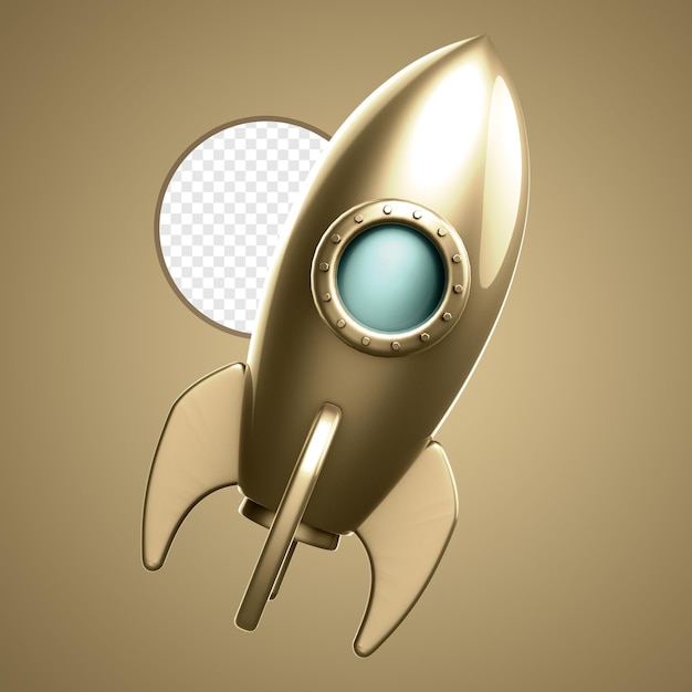 PSD rocket 3d isolated