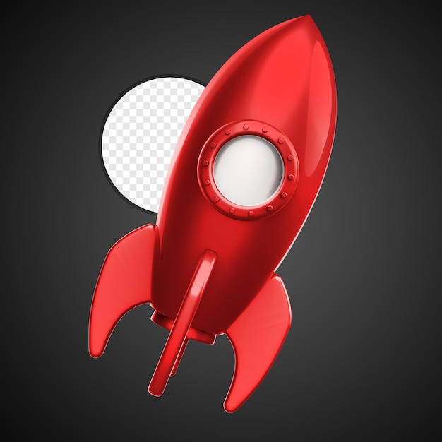 PSD rocket 3d isolato