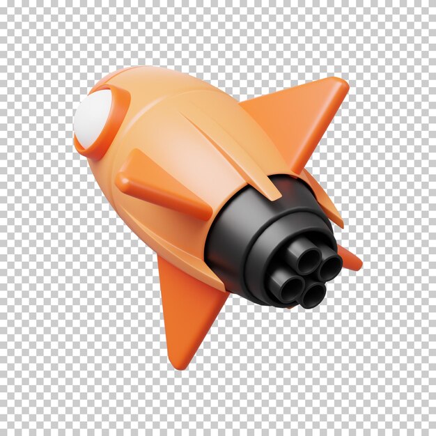 PSD rocket business launch 3d icon