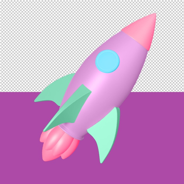 Rocket icon free psd editable color