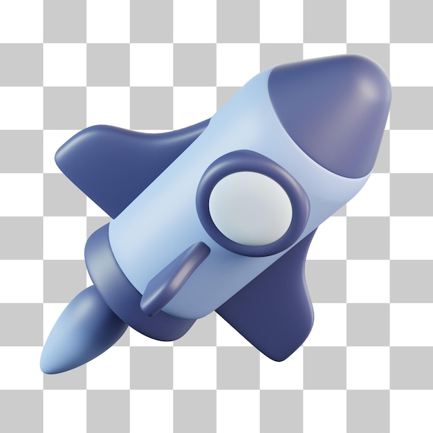 Rocket launch 3d icon