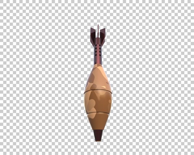 PSD rocket mortar mockup isolated on background 3d rendering illustration