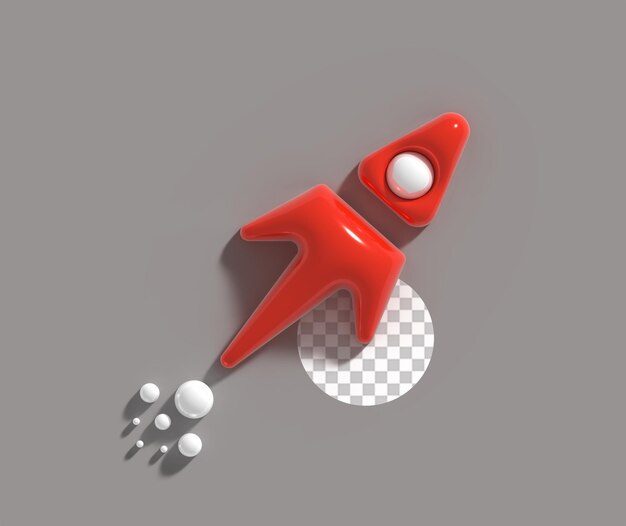 Rocket web logo template transparent psd design