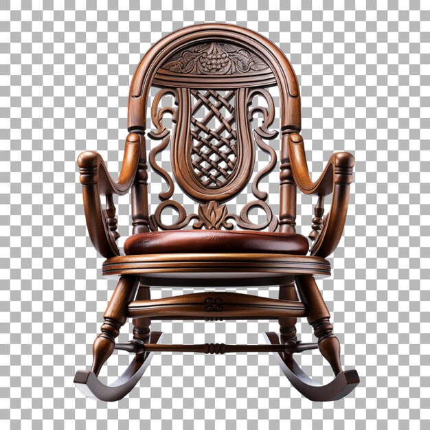 PSD rocking chair on transparent background