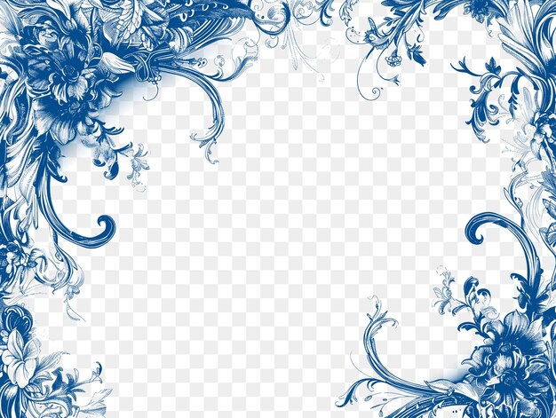 PSD rococo frame border with flowing asymmetrical curves and flo psd texture frame decor cnc art design