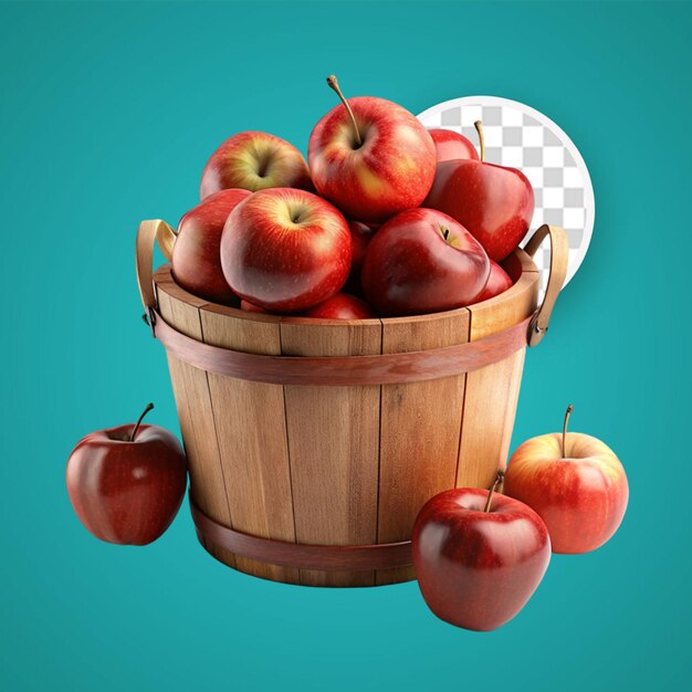 PSD rode appels op een doorzichtige achtergrond