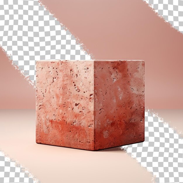 Rode baksteen alleen op transparante achtergrond