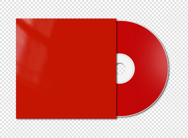 PSD rode cd - dvd mockup geïsoleerd