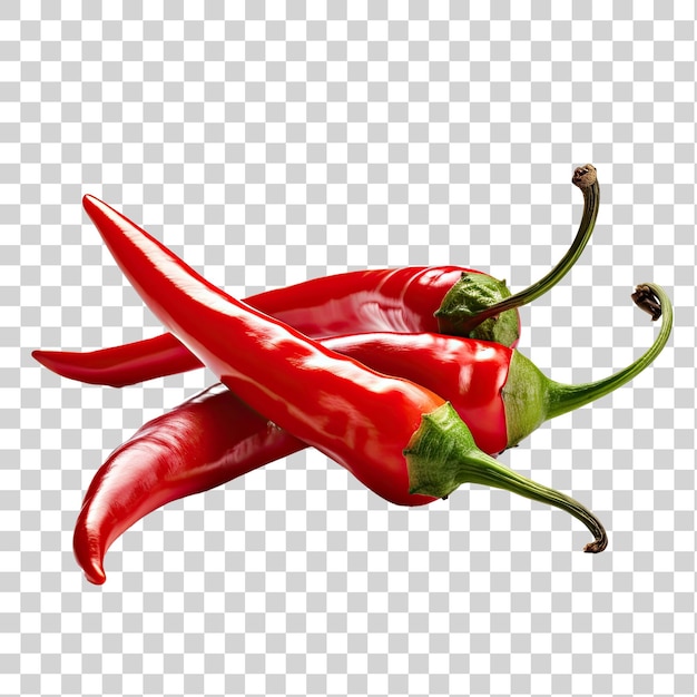 PSD rode chilipeper op een transparante achtergrond png clipart