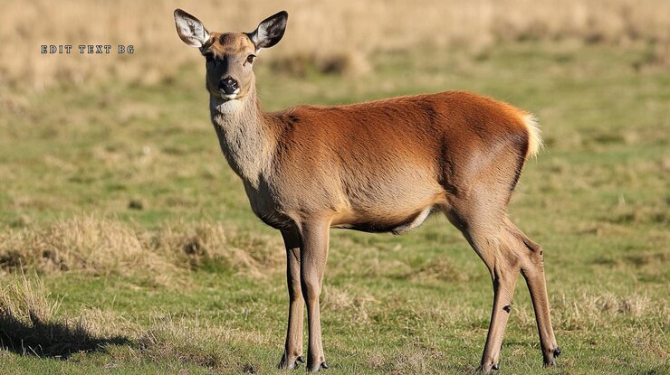 PSD rode herten staan in een veld.