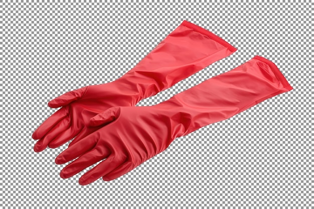 Rode lange handschoenen Transparante achtergrond